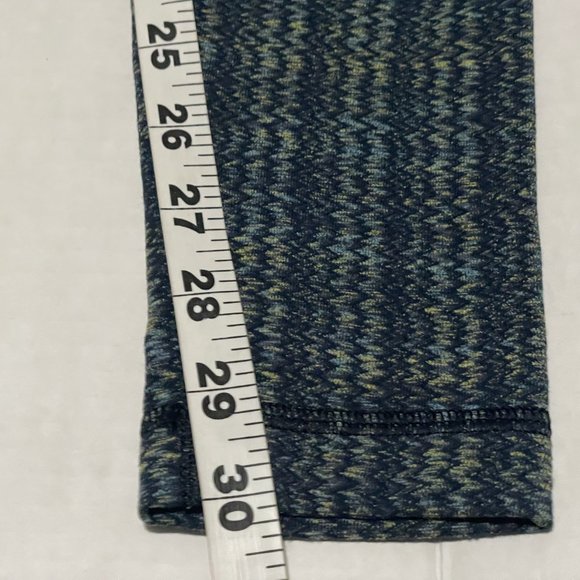 Lululemon Wunder Under Leggings Ziggy Wee Inkwell Blue Green Zig Zag - Picture 3 of 5